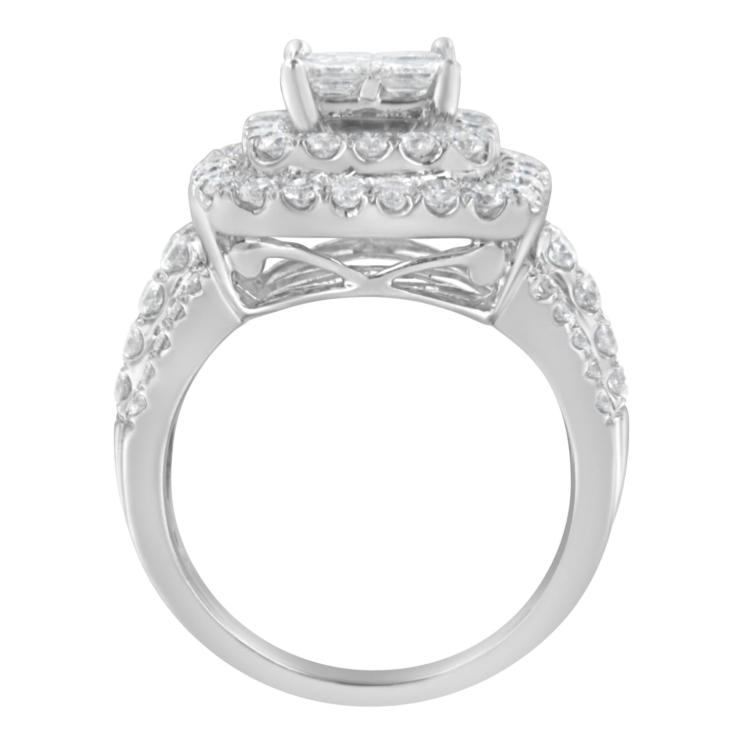 14KT White Gold Diamond Ring (2 1/4 Cttw, H-I Color, SI1-SI2 Clarity)