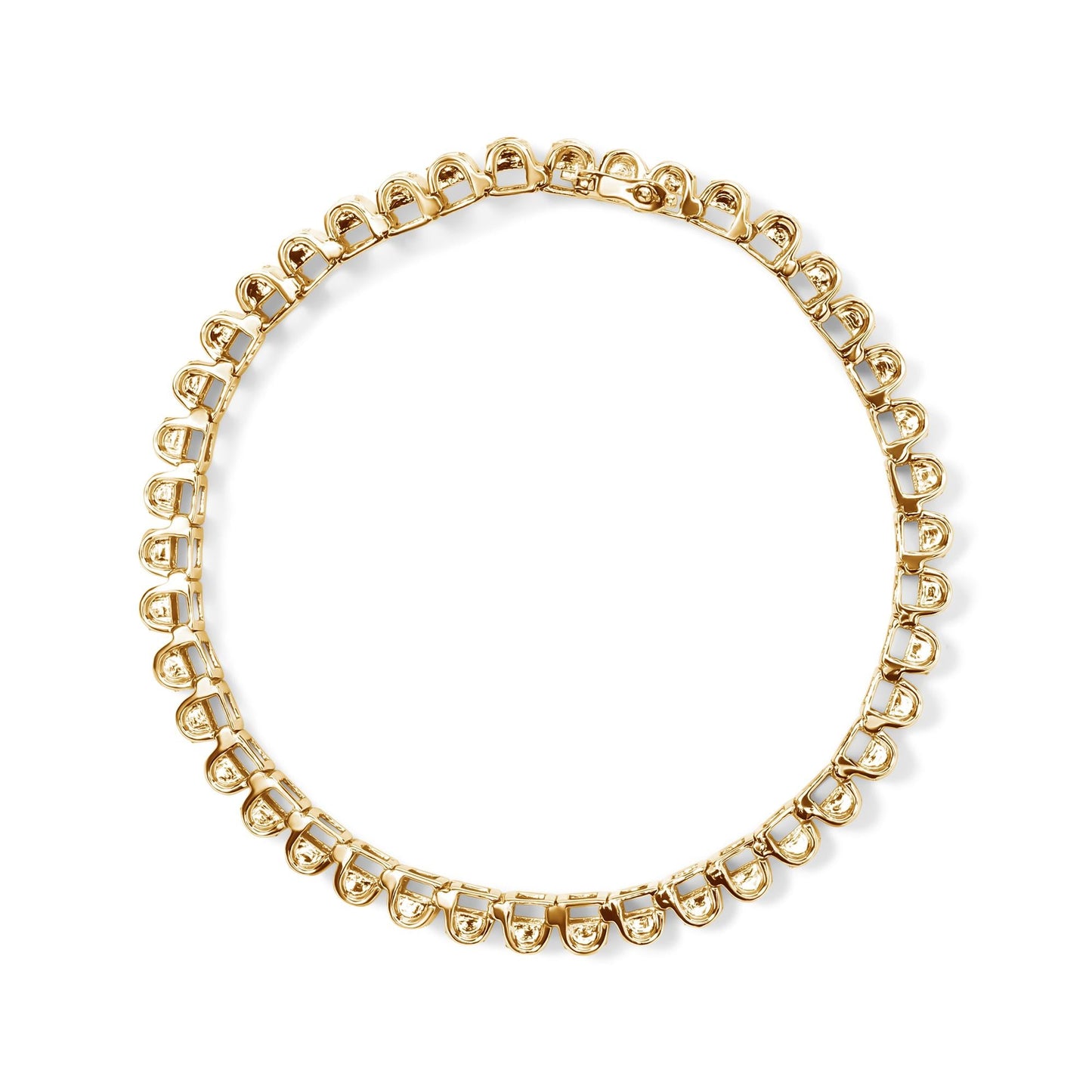14K Gold Princess Cut Diamond Tennis Bracelet
