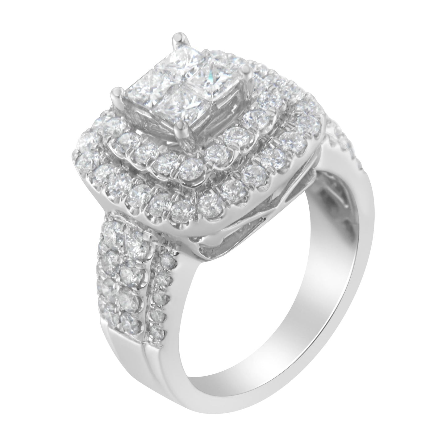 14KT White Gold Diamond Ring (2 1/4 Cttw, H-I Color, SI1-SI2 Clarity)