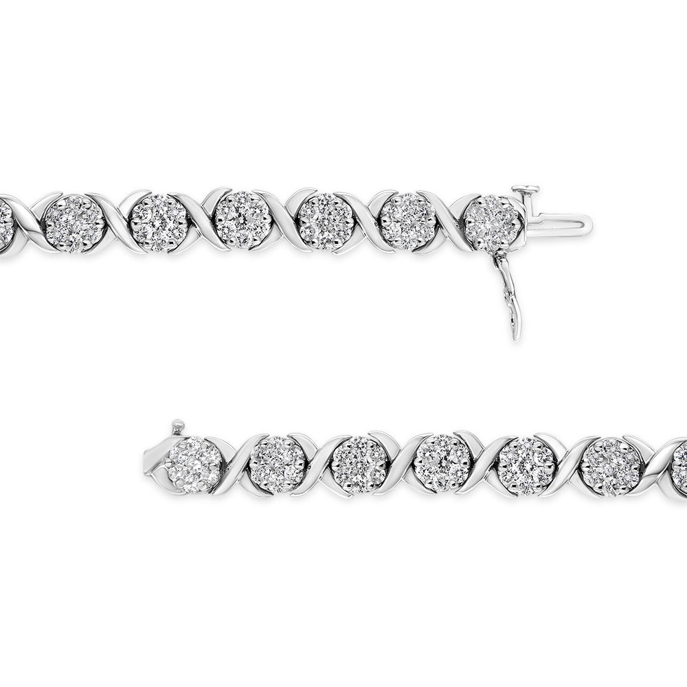 14K White Gold Diamond Tennis Bracelet, 6-1/3 Cttw, I-J Color, SI2-I1 Clarity
