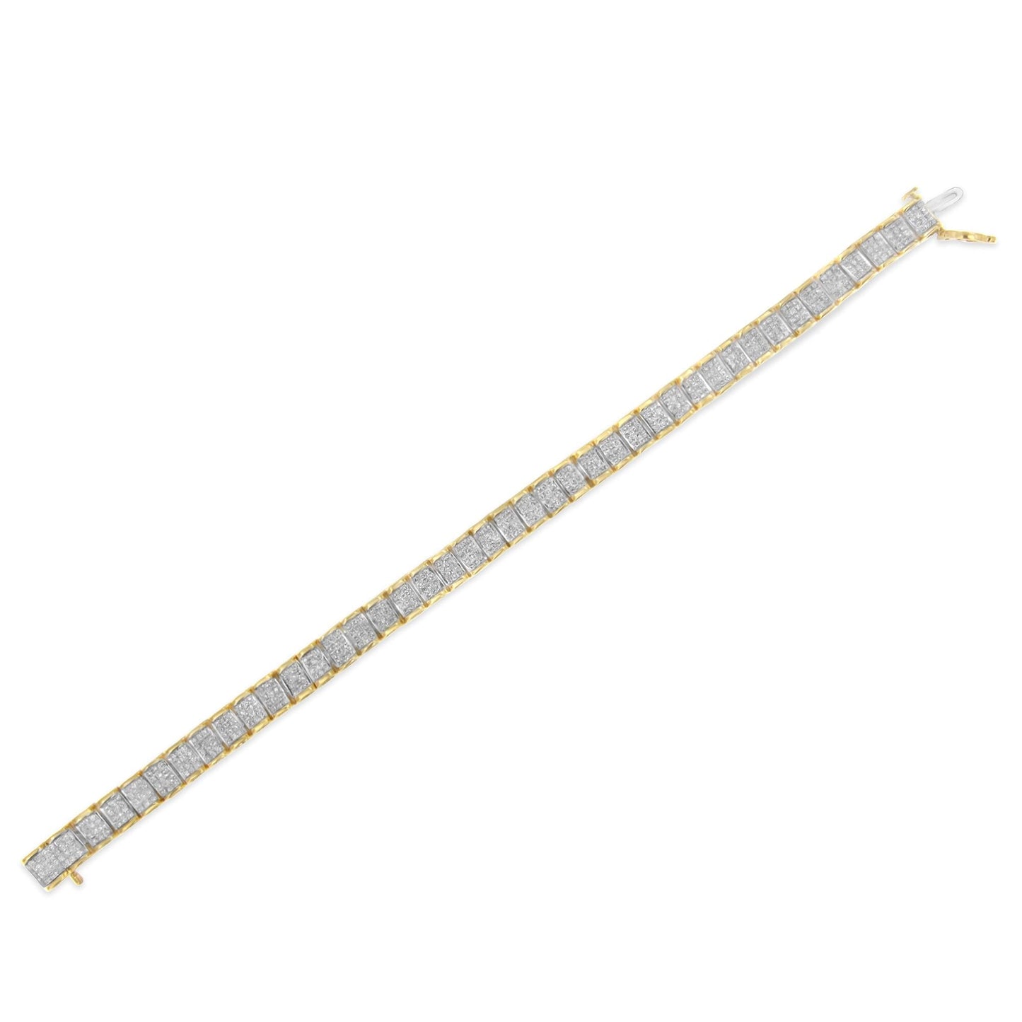 14K Gold Princess Cut Diamond Tennis Bracelet