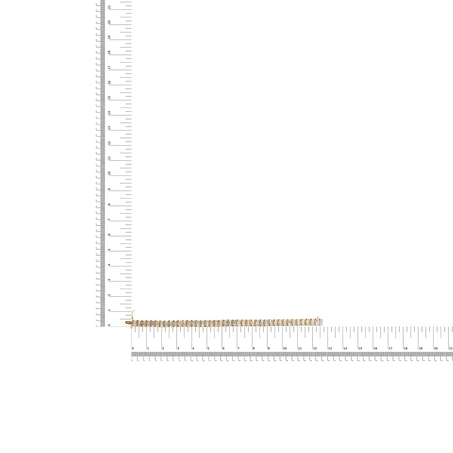 14K Gold Princess Cut Diamond Tennis Bracelet