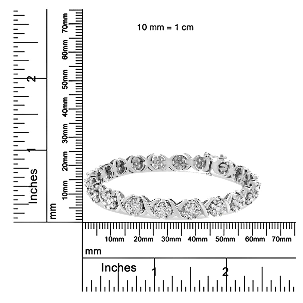 14K White Gold Diamond Tennis Bracelet, 6-1/3 Cttw, I-J Color, SI2-I1 Clarity