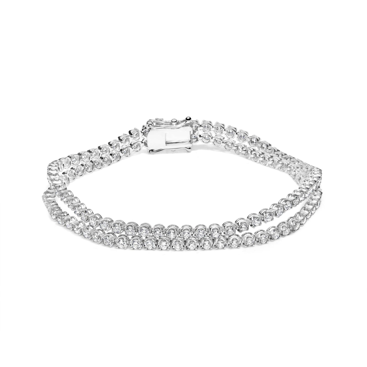18K White Gold Diamond Tennis Bracelet (5.3 Cttw, G-H Color, VS1-VS2 Clarity)