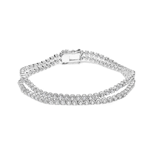 18K White Gold Diamond Tennis Bracelet (5.3 Cttw, G-H Color, VS1-VS2 Clarity)