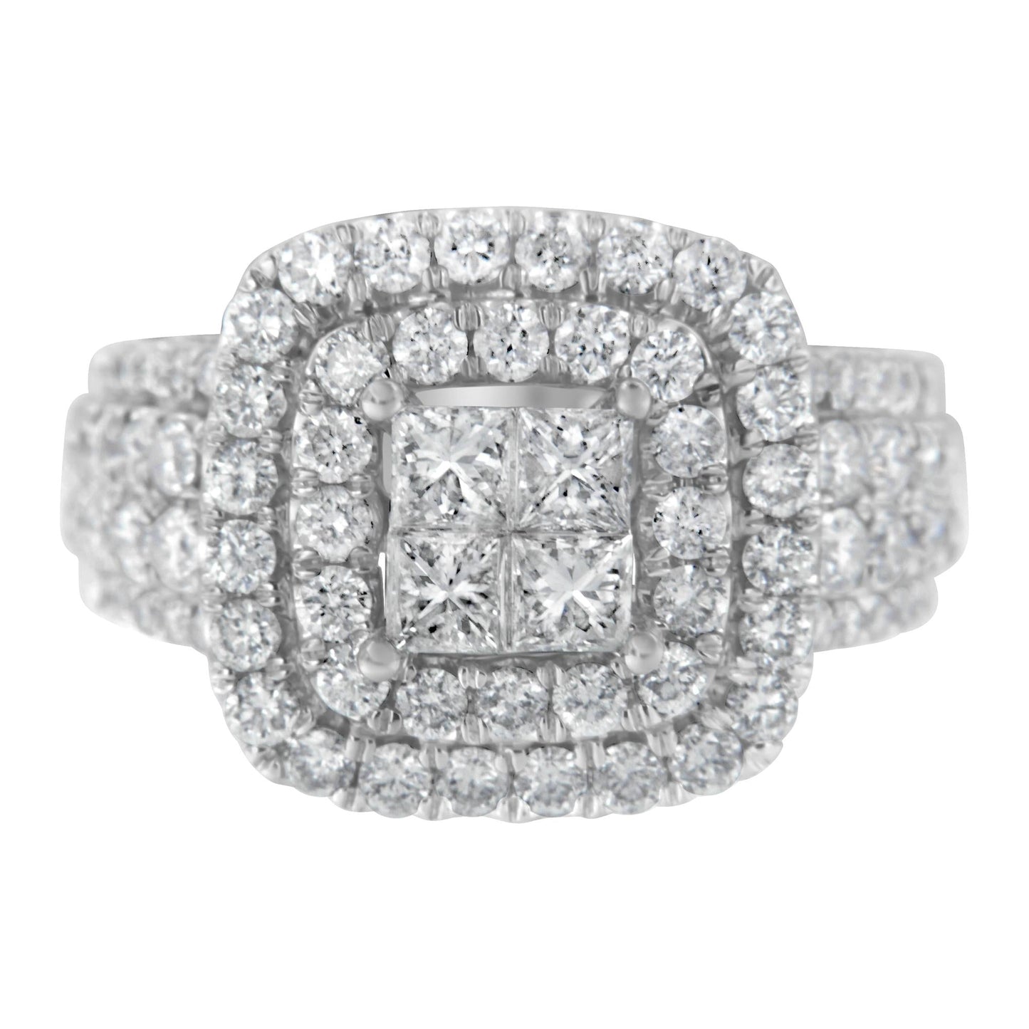 14KT White Gold Diamond Ring (2 1/4 Cttw, H-I Color, SI1-SI2 Clarity)