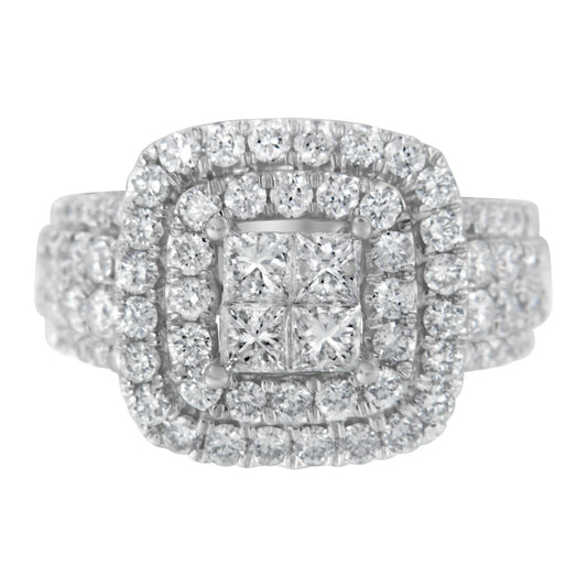 14KT White Gold Diamond Ring (2 1/4 Cttw, H-I Color, SI1-SI2 Clarity)