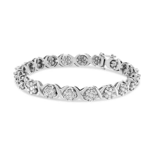 14K White Gold Diamond Tennis Bracelet, 6-1/3 Cttw, I-J Color, SI2-I1 Clarity