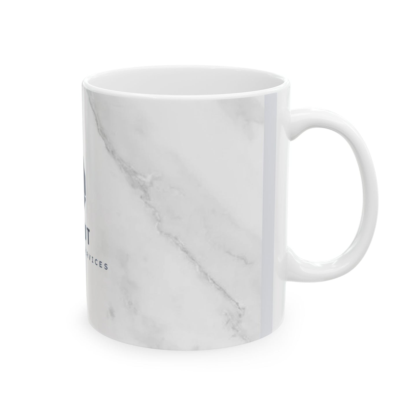 Modern Ceramic Mug - IN/OUT Financial Services - Stylish Corporate Gift