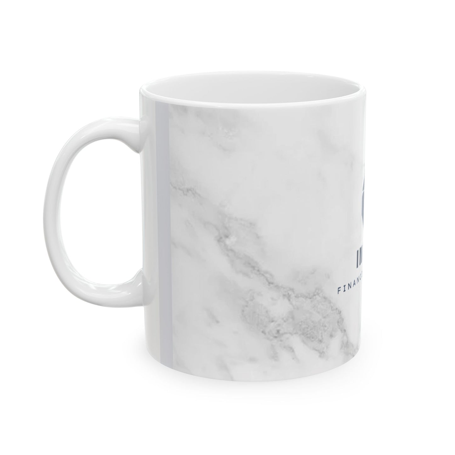 Modern Ceramic Mug - IN/OUT Financial Services - Stylish Corporate Gift