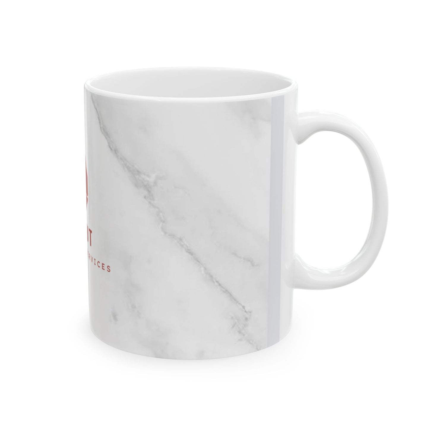 Modern Ceramic Mug - IN/OUT Financial Services - Stylish Corporate Gift