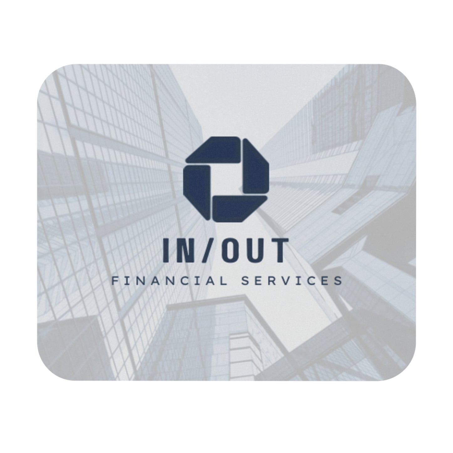 Modern In/Out Financial Services Mouse Pad - Sleek Rectangle Design for Office & Home