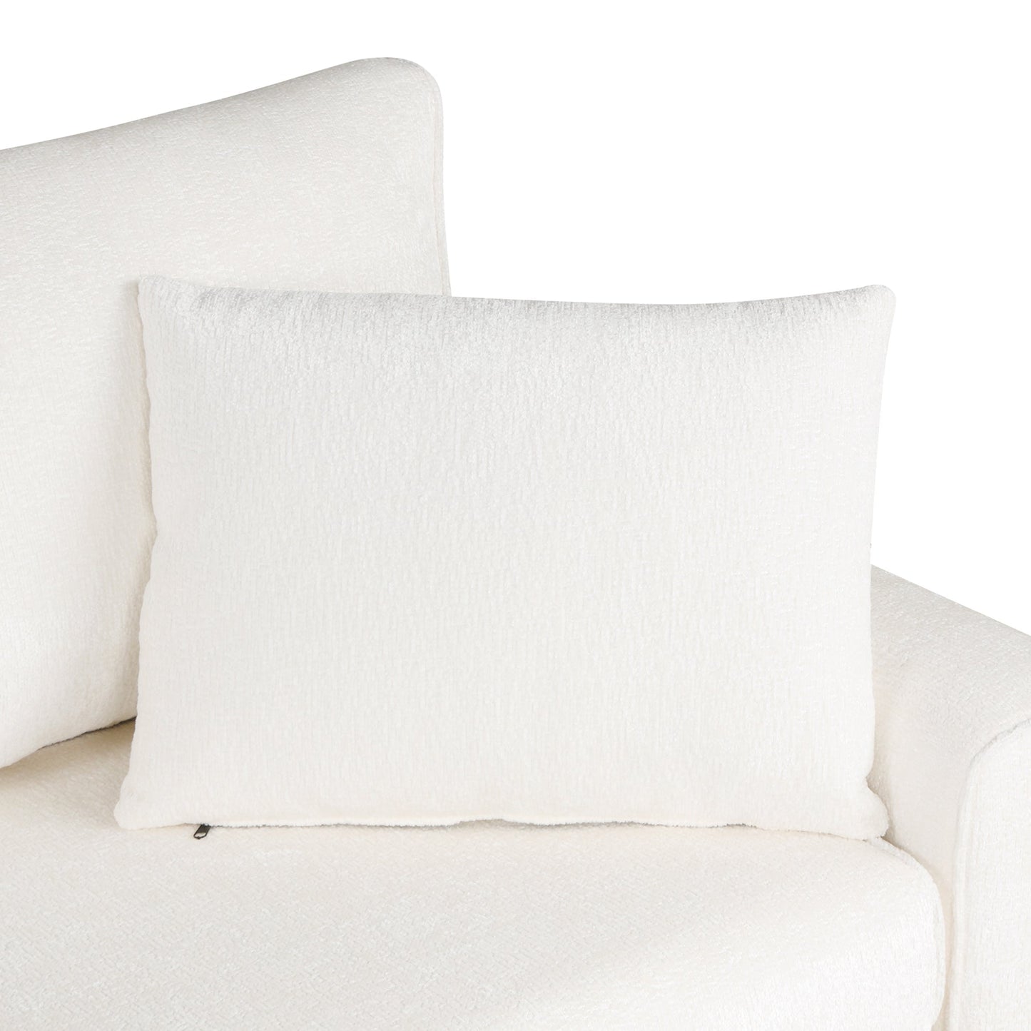 Sectional Sofa Bed with Storage Ottoman and Pillows