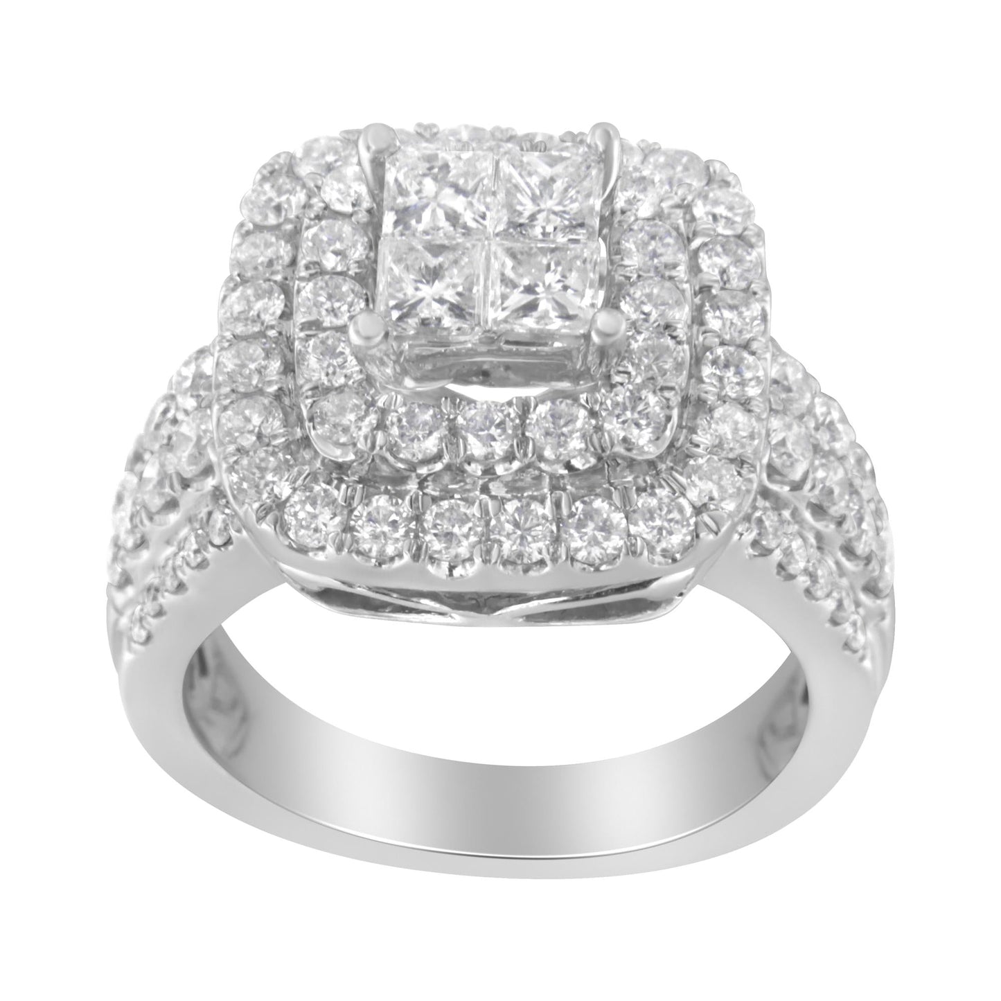 14KT White Gold Diamond Ring (2 1/4 Cttw, H-I Color, SI1-SI2 Clarity)