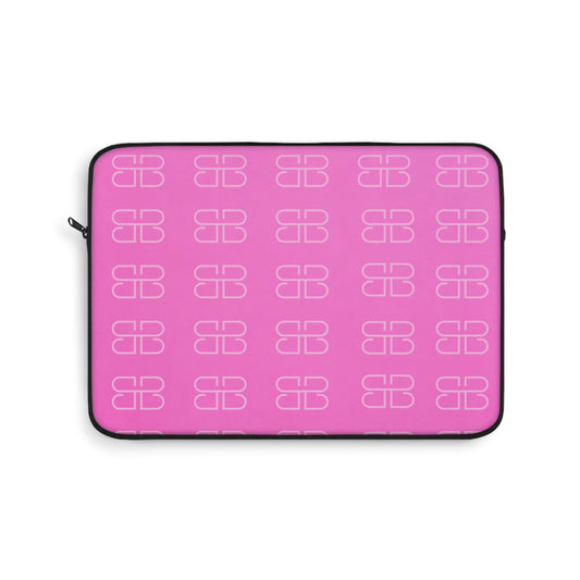 Stylish Pink Laptop Sleeve with BB Logo - Trendy Computer Case for Professionals and Students