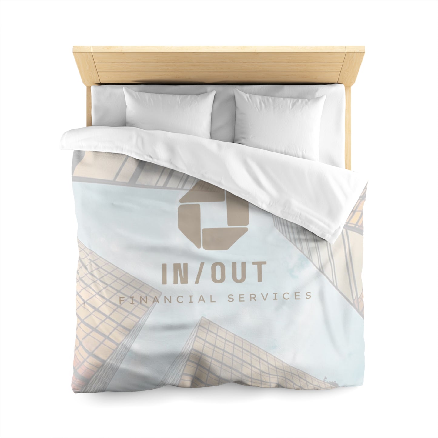 Modern Microfiber Duvet Cover for Professionals - IN/OUT Financial Services Design