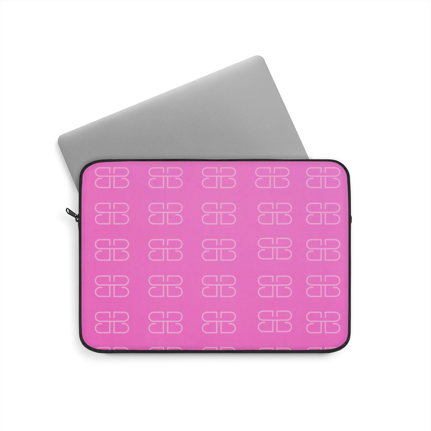 Stylish Pink Laptop Sleeve with BB Logo - Trendy Computer Case for Professionals and Students