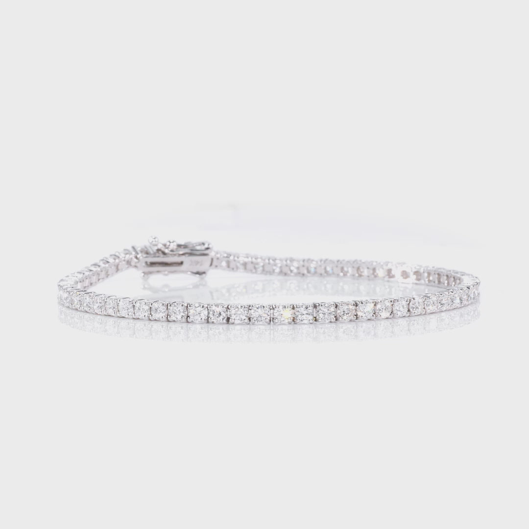 4.00 CTW AGI Certified Lab-Grown Diamond (G/Vs) Tennis Bracelet in Choice of 14K Yellow or 14k White Gold