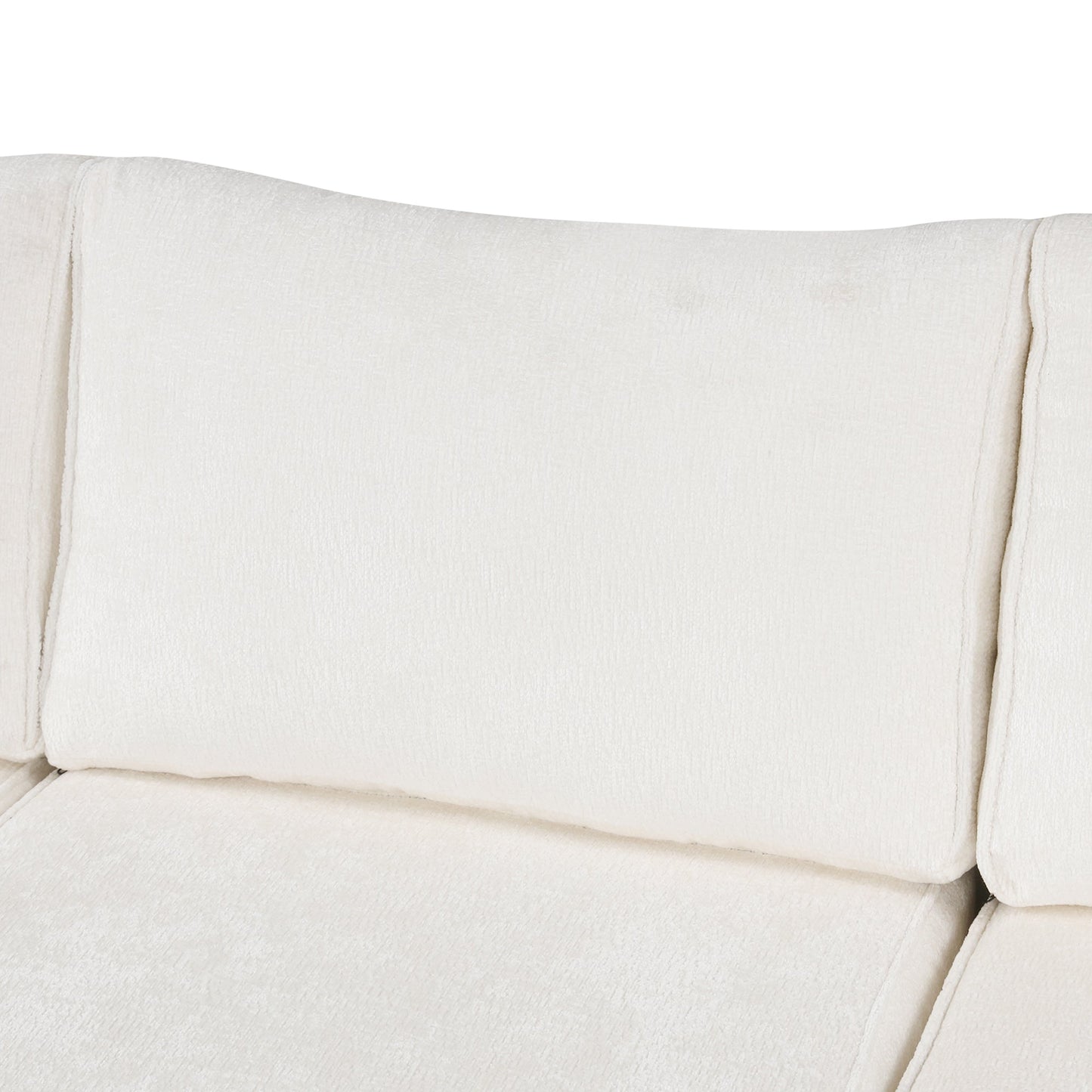 Sectional Sofa Bed with Storage Ottoman and Pillows