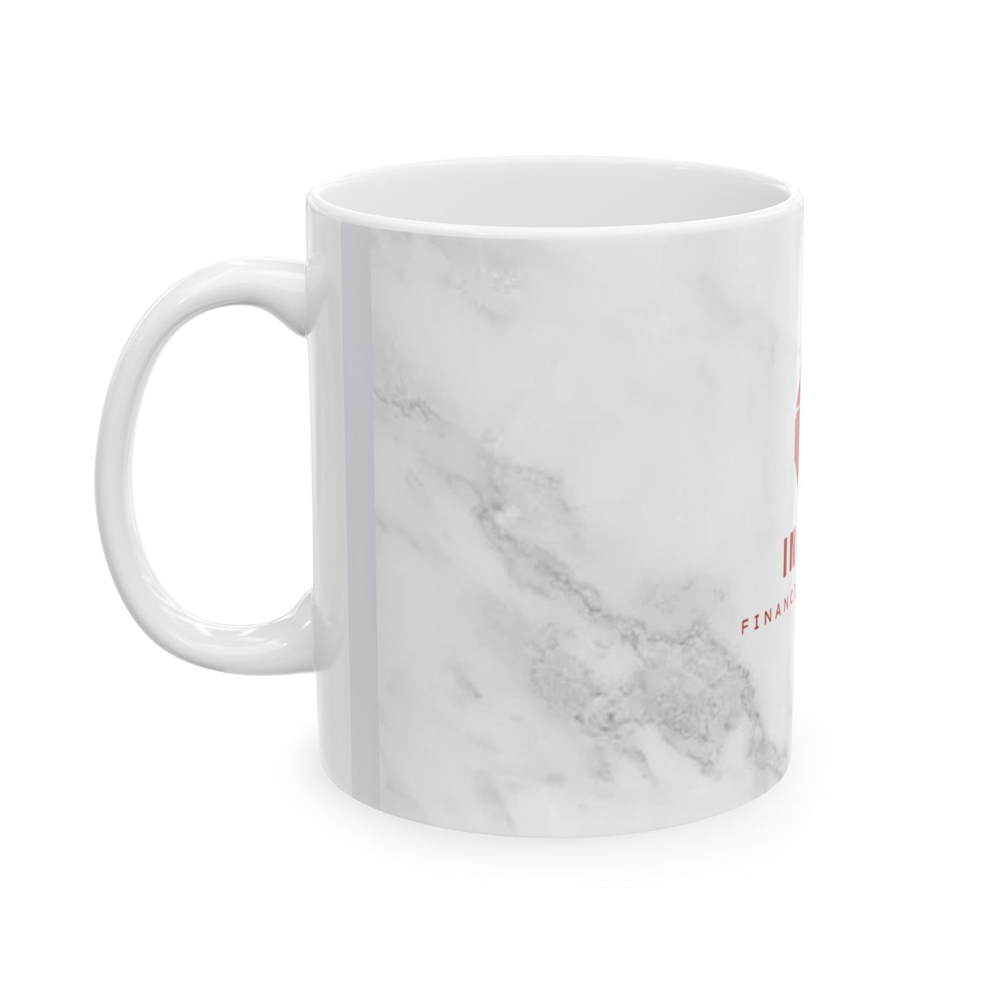 Modern Ceramic Mug - IN/OUT Financial Services - Stylish Corporate Gift