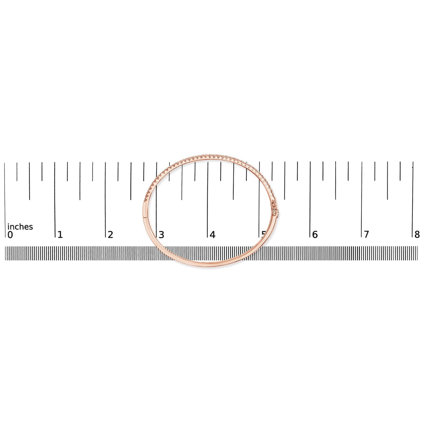 14K Gold Diamond Bangle Bracelet (G-H Color, SI2-I1 Clarity) - 7 Inches