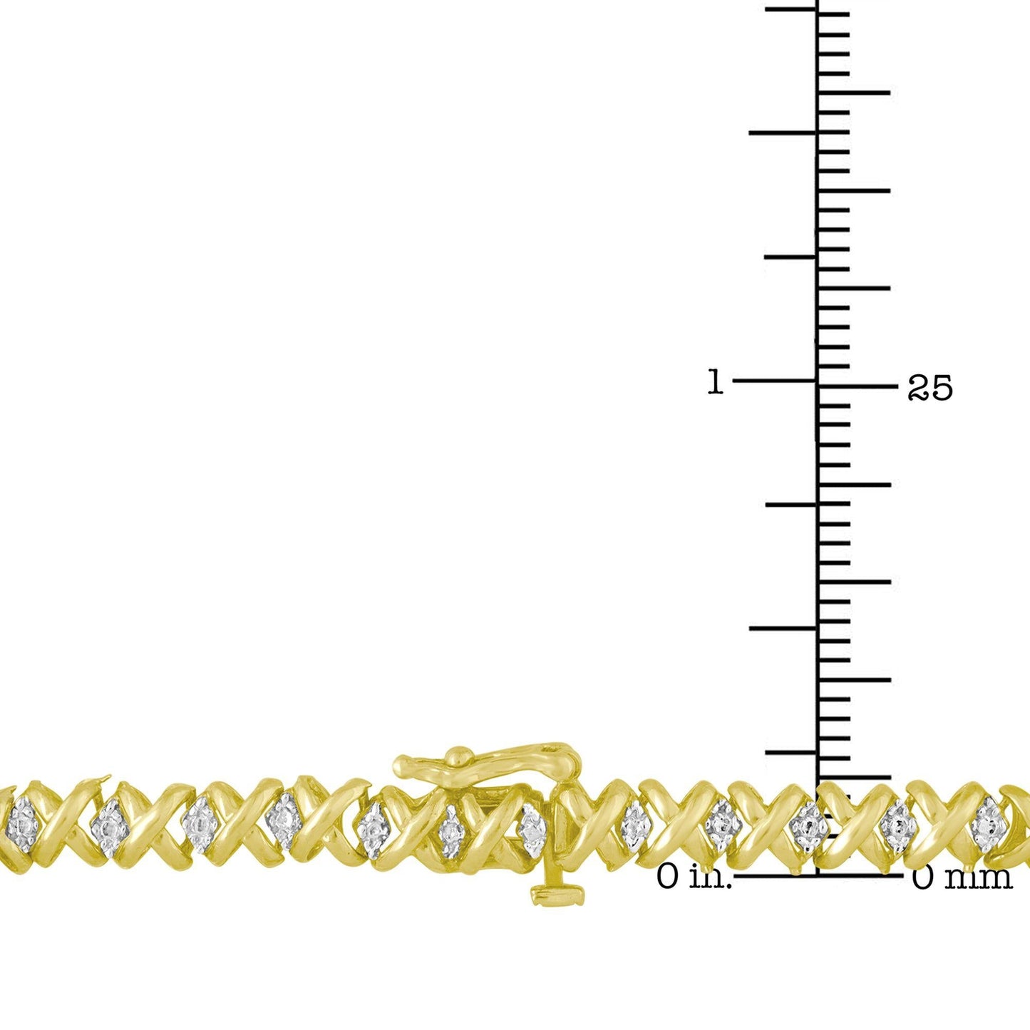 10K Yellow Gold 4-Cttw Diamond Riviera Necklace (H-I Color, I2-I3 Clarity)