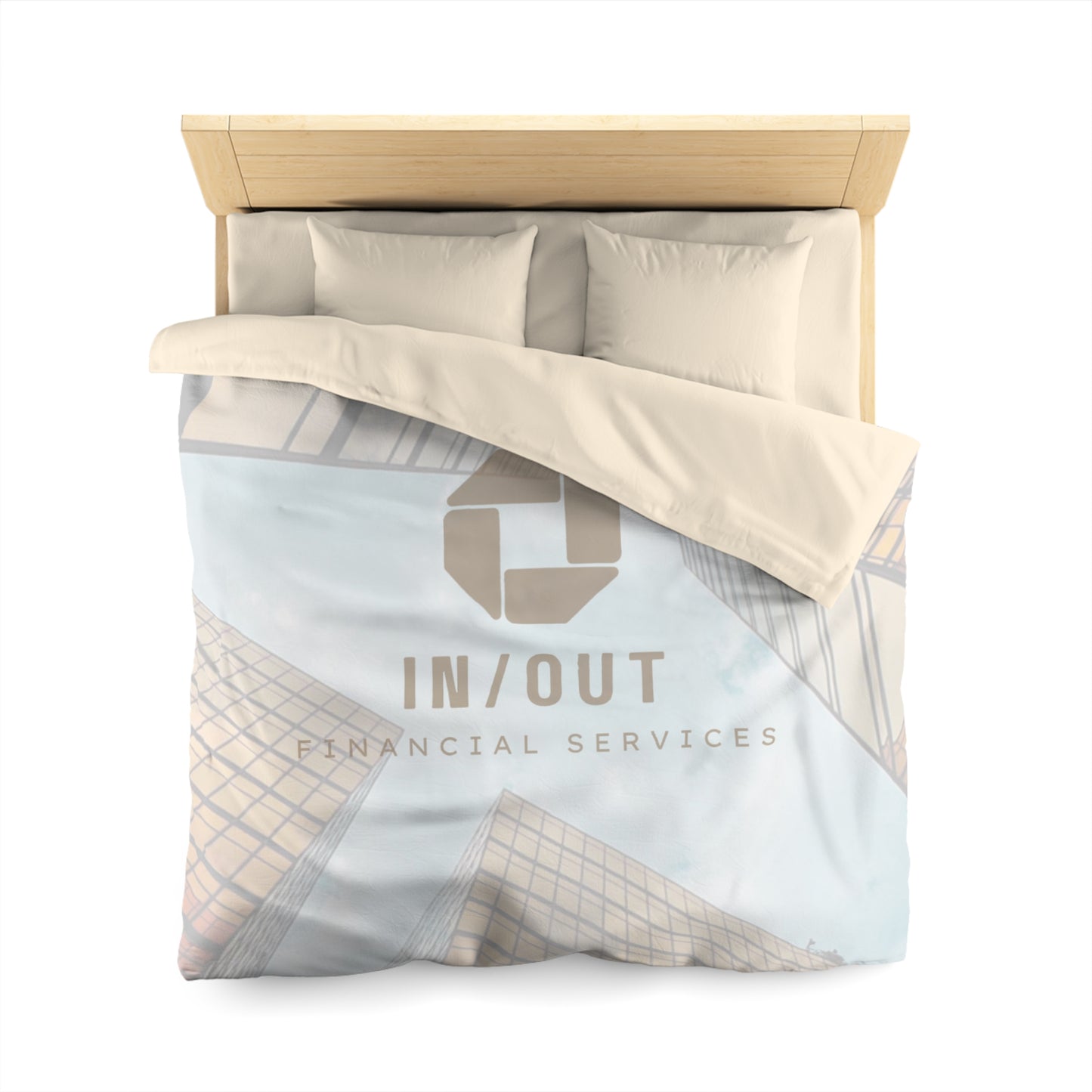 Modern Microfiber Duvet Cover for Professionals - IN/OUT Financial Services Design