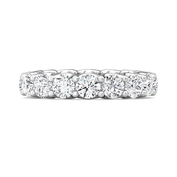 AGI Certified 4.00 CTW Lab-Grown Diamond Eternity Band Ring, G/vs Clarity, U-Prong Setting