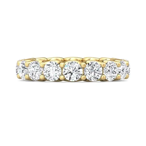 AGI Certified 4.00 CTW Lab-Grown Diamond Eternity Band Ring, G/vs Clarity, U-Prong Setting