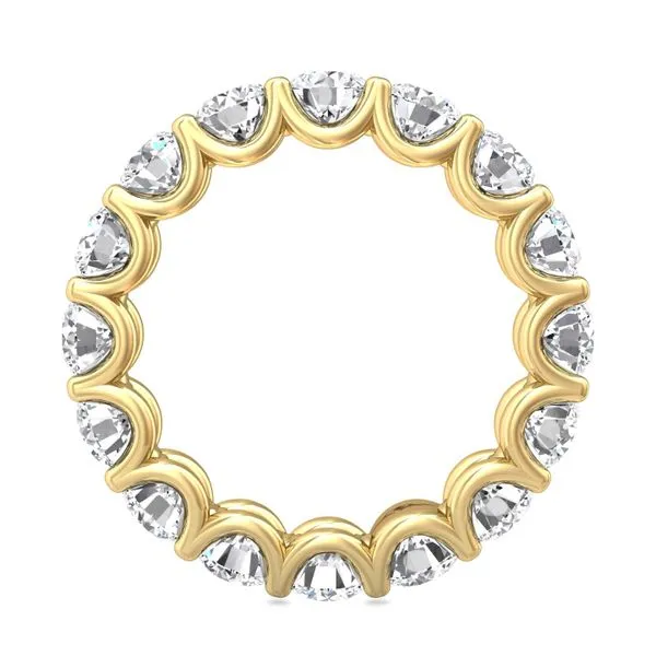 AGI Certified 4.00 CTW Lab-Grown Diamond Eternity Band Ring, G/vs Clarity, U-Prong Setting