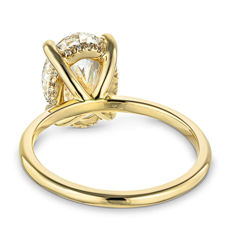 18K Gold 3.00 Carat Lab Diamond Oval Halo Ring