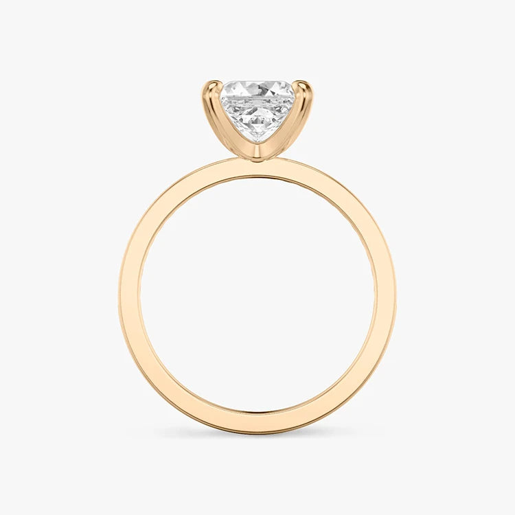 14K Rose Gold VS D 1.5CT Princess Cut Lab Grown Diamond Ladies Wedding Ring