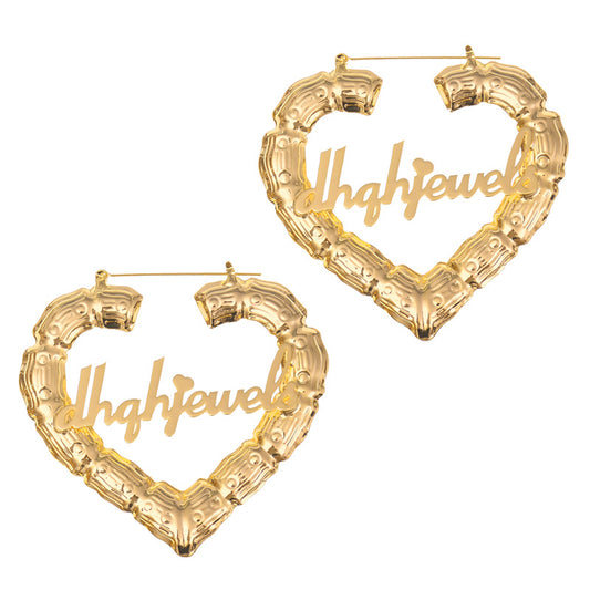 Custom Heart Stainless Earrings