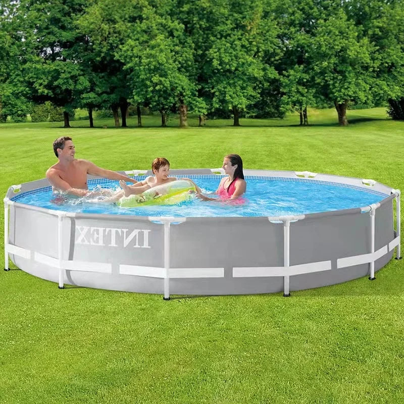 3.7M Prism Frame Premium Pool Set 12FT*30IN PVC Swimming Pools